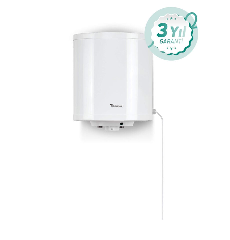 Baymak Aqua Tezgah Üstü Termosifon 30 Litre Kapasite 1500 W Enerji Sınıfı ile Beyaz