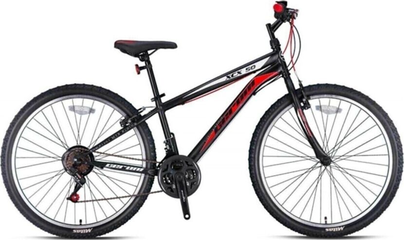 Geroni Xcx 50 - 26mtb - 14- 21 Vites - V.b. - Mat Siyah-Kırmızı Beyaz