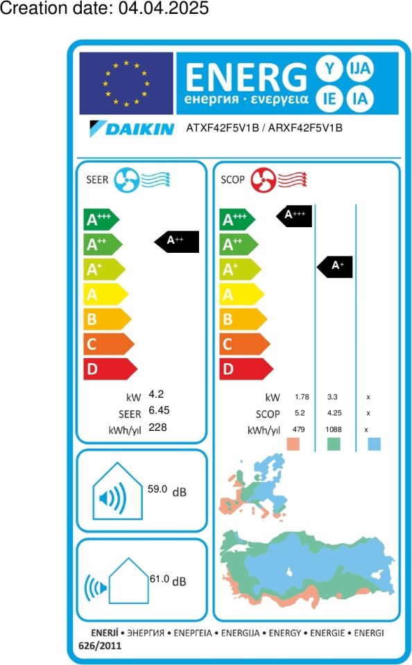 Daikin Siesta Sensira ATXF42F 14000 BTU A++ Inverter Duvar Tipi Klima