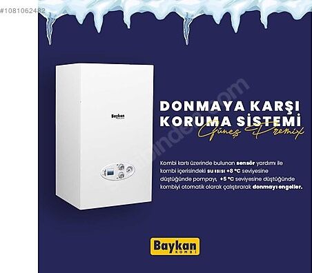 Baykan Güneş Premix 25 Kw 21.500 Kcal/h Tam Yoğuşmalı Kombi