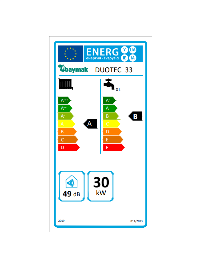 Baymak Duotec 33 kW Tam Yoğuşmalı Kombi