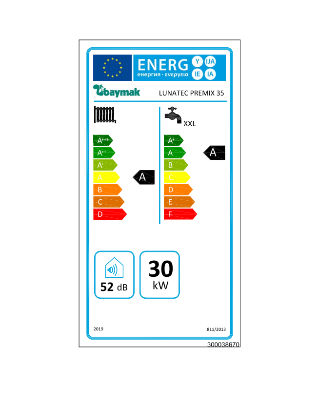 Baymak Lunatec Premix 35 kW Tam Yoğuşmalı Kombi