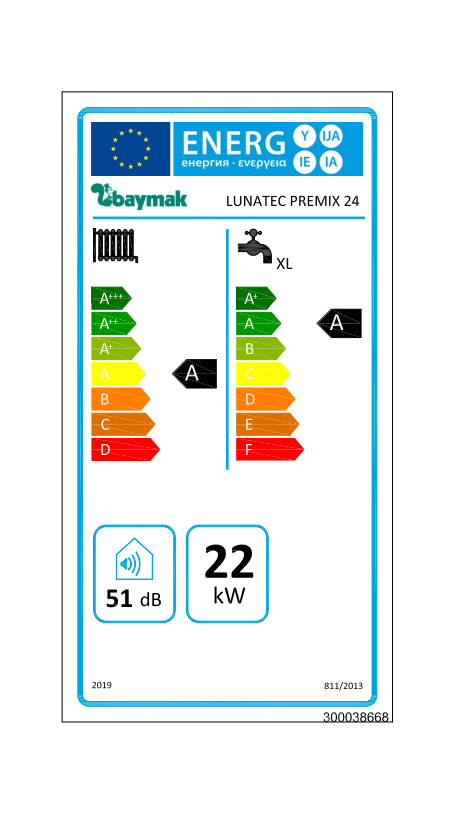Baymak Lunatec Premix 24 kW Tam Yoğuşmalı Kombi