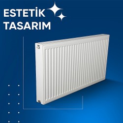 E.C.A. PKKP Tip 22 600x1800 Nem Alma Hazneli Panel Radyatör